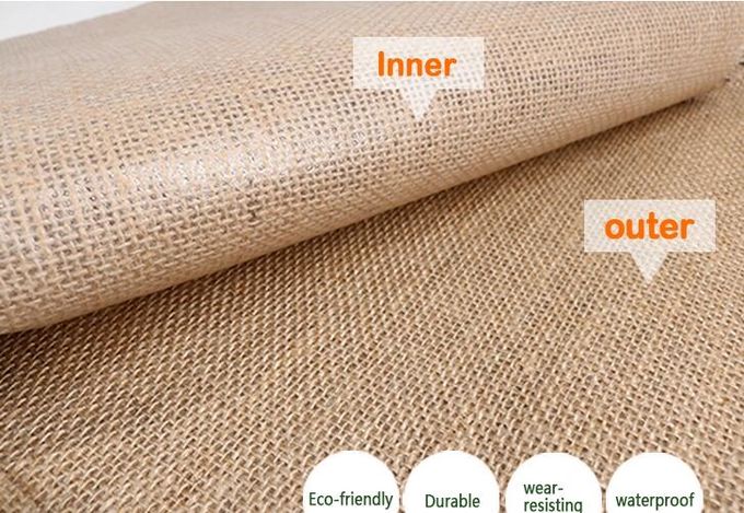 Sacs écologiques adaptés aux besoins du client de jute imprimés avec la poignée 0 de sangle de coton